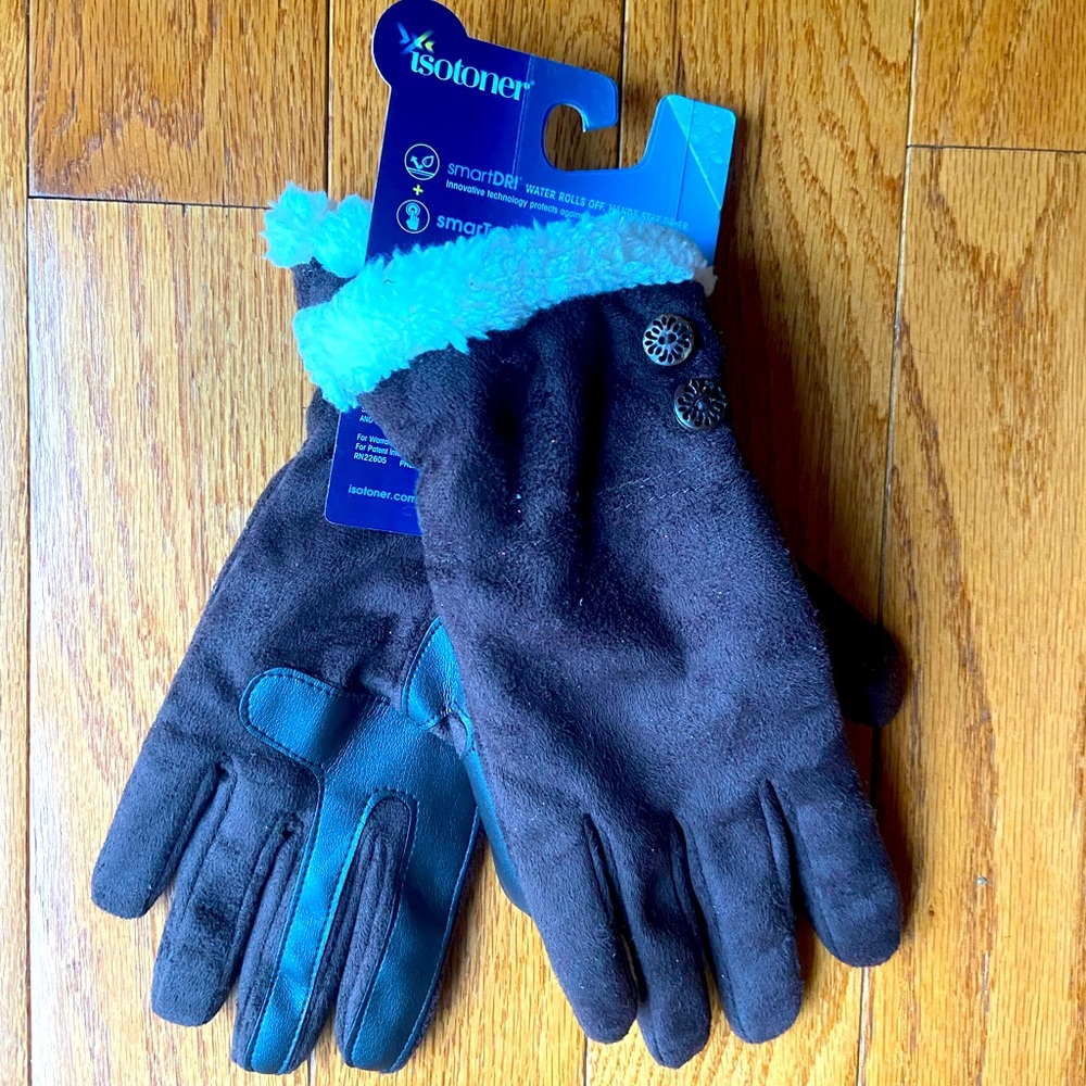 NWT Isotoner smart dri smart touch gloves. Women’s Large